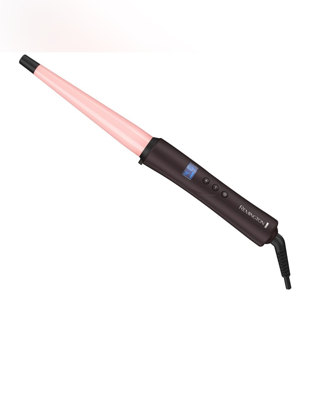 Remington Pink and Brown Tapered Curling Wand with Digital Display